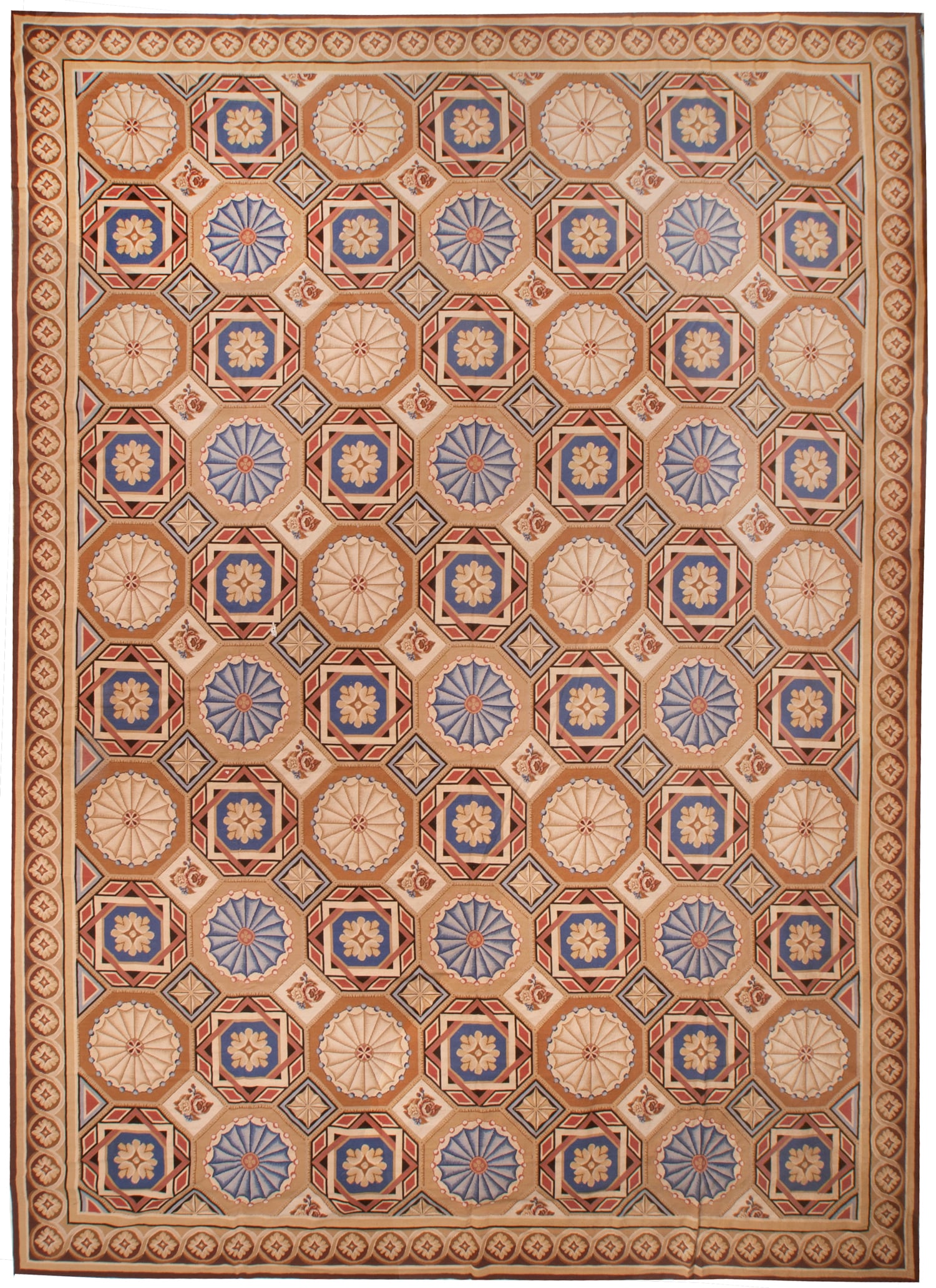 An Aubusson style needle point wool area rug. (1 of 1)