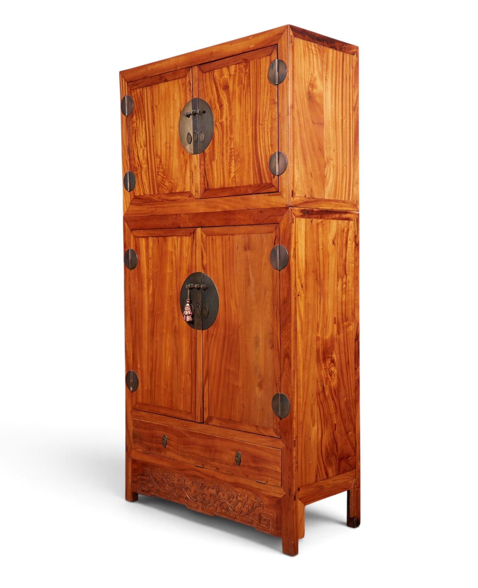 A Chinese two part stackable cabinet/wardrobe (1 of 9)