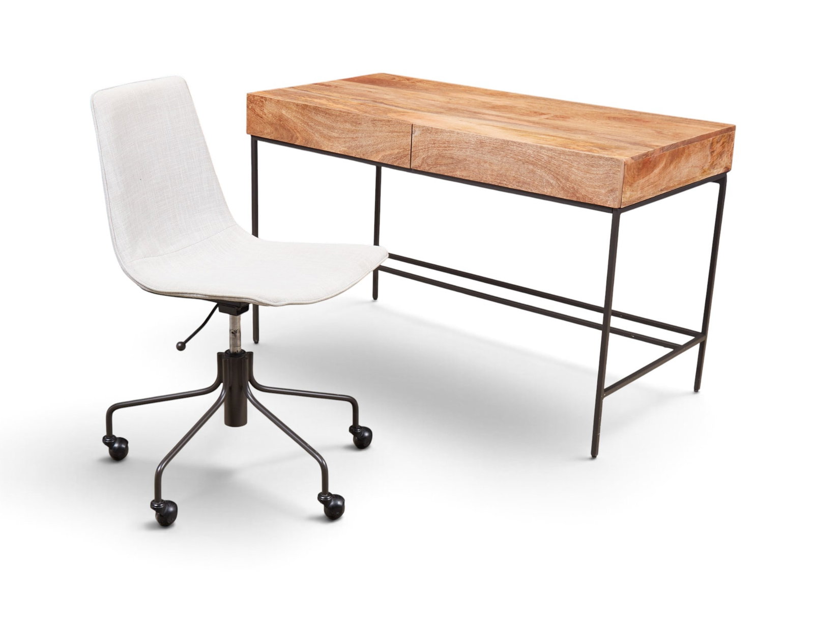 A contemporary desk and office chair (1 of 9)