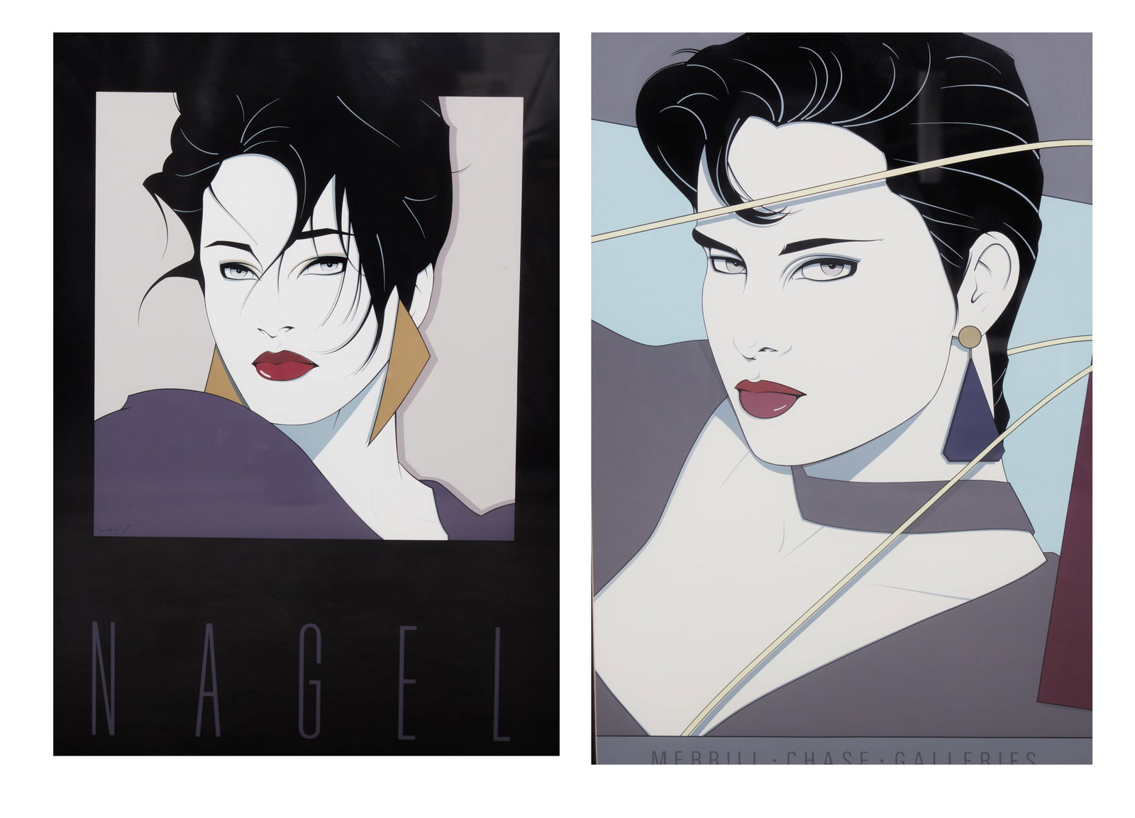Patrick Nagel (American, 1945-1984), Two Patrick Nagels: images from Vogue Italia and Merrill Chase (1 of 8)