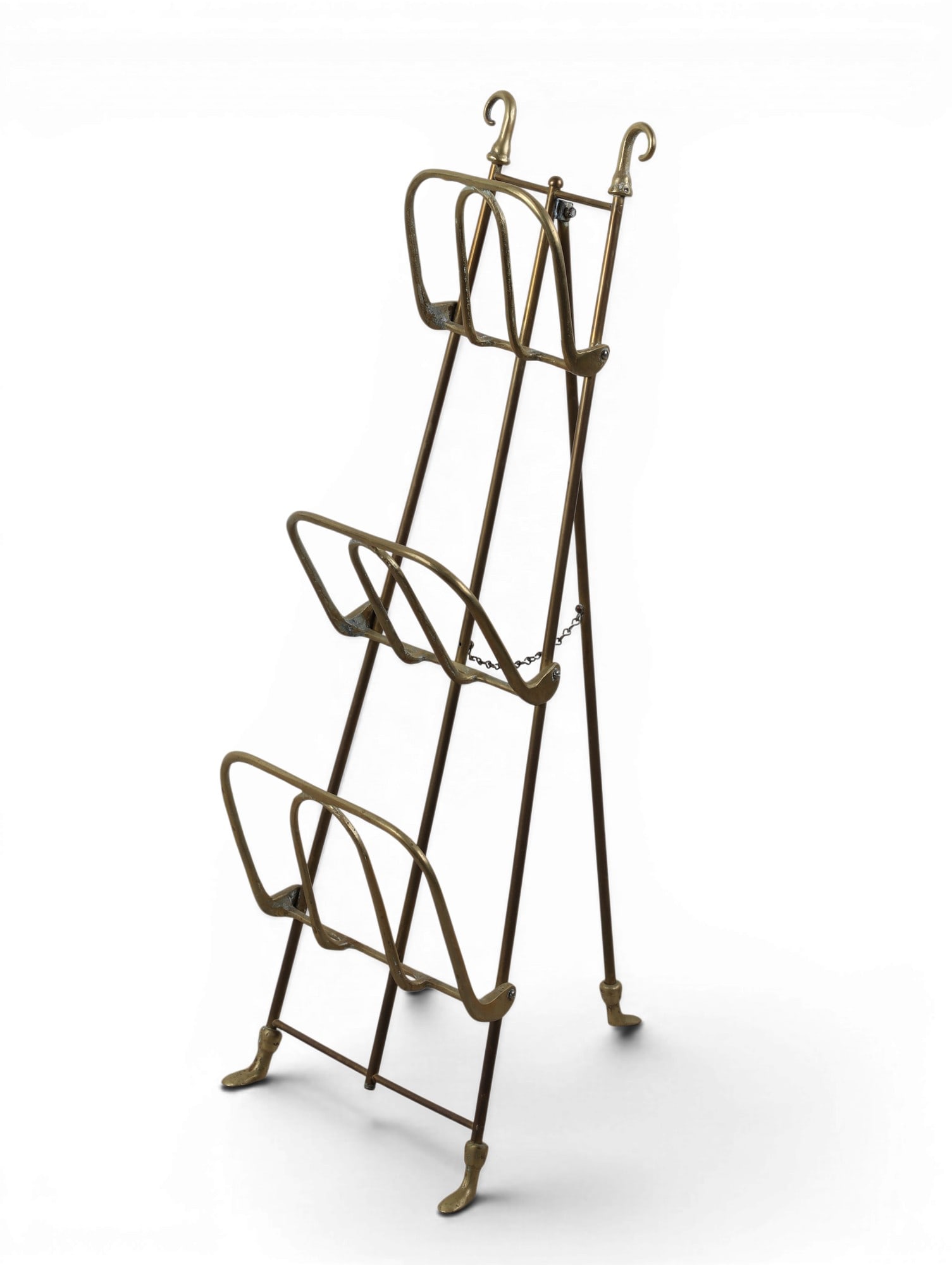 A folding brass magazine stand (1 of 2)