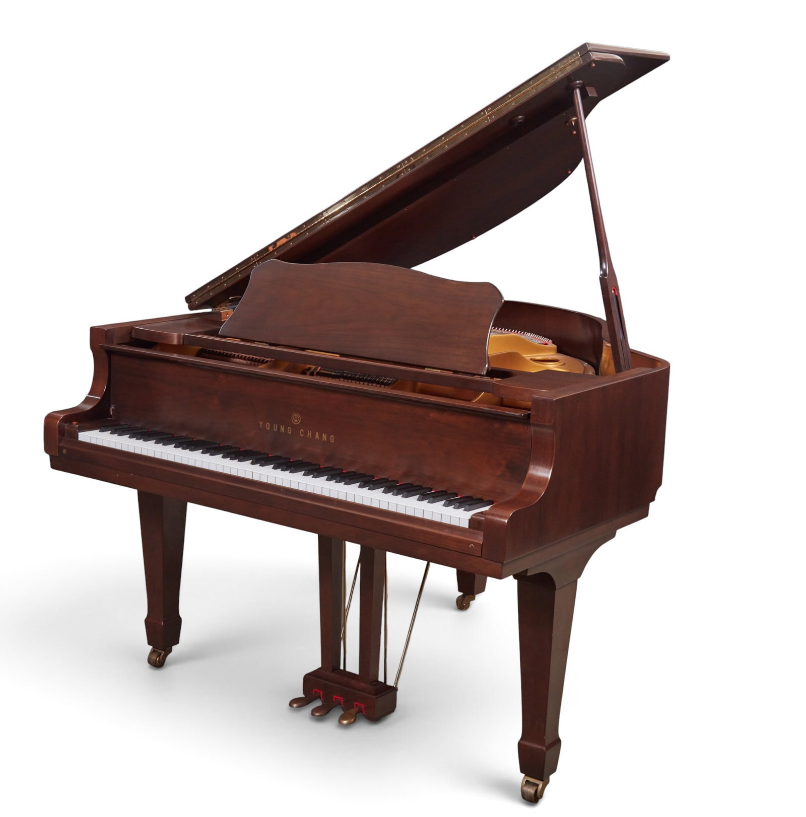 A Young Chang grand piano: A Young Chang grand piano height 40 x width 57 x depth 60 in. (101.6 x 144.8 x 152.4 cm.)