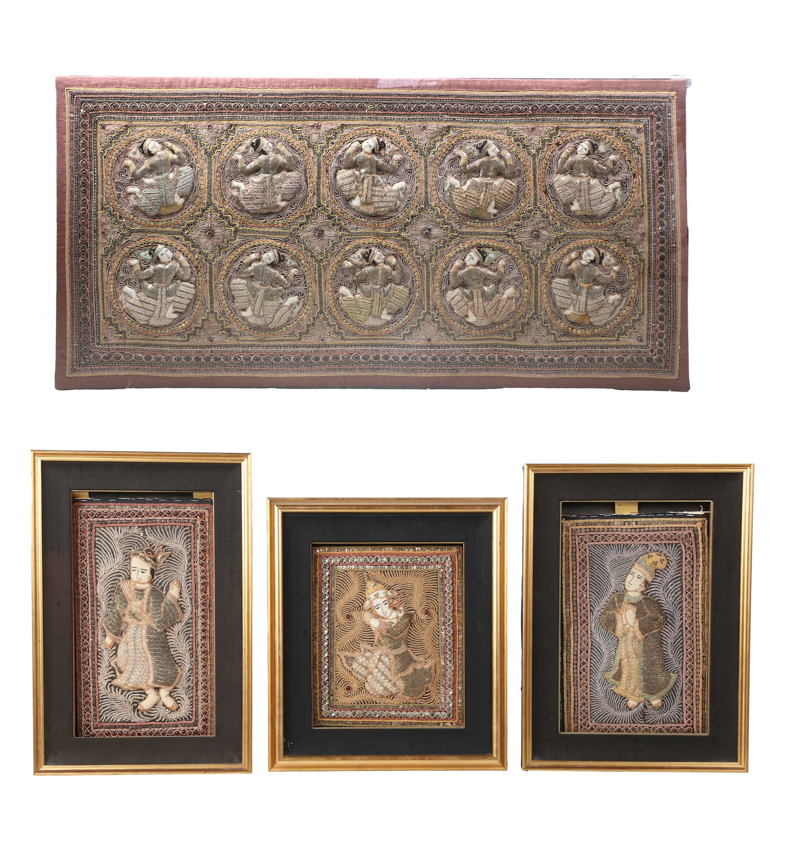 A group of four Thai needlepoint (1 of 5)