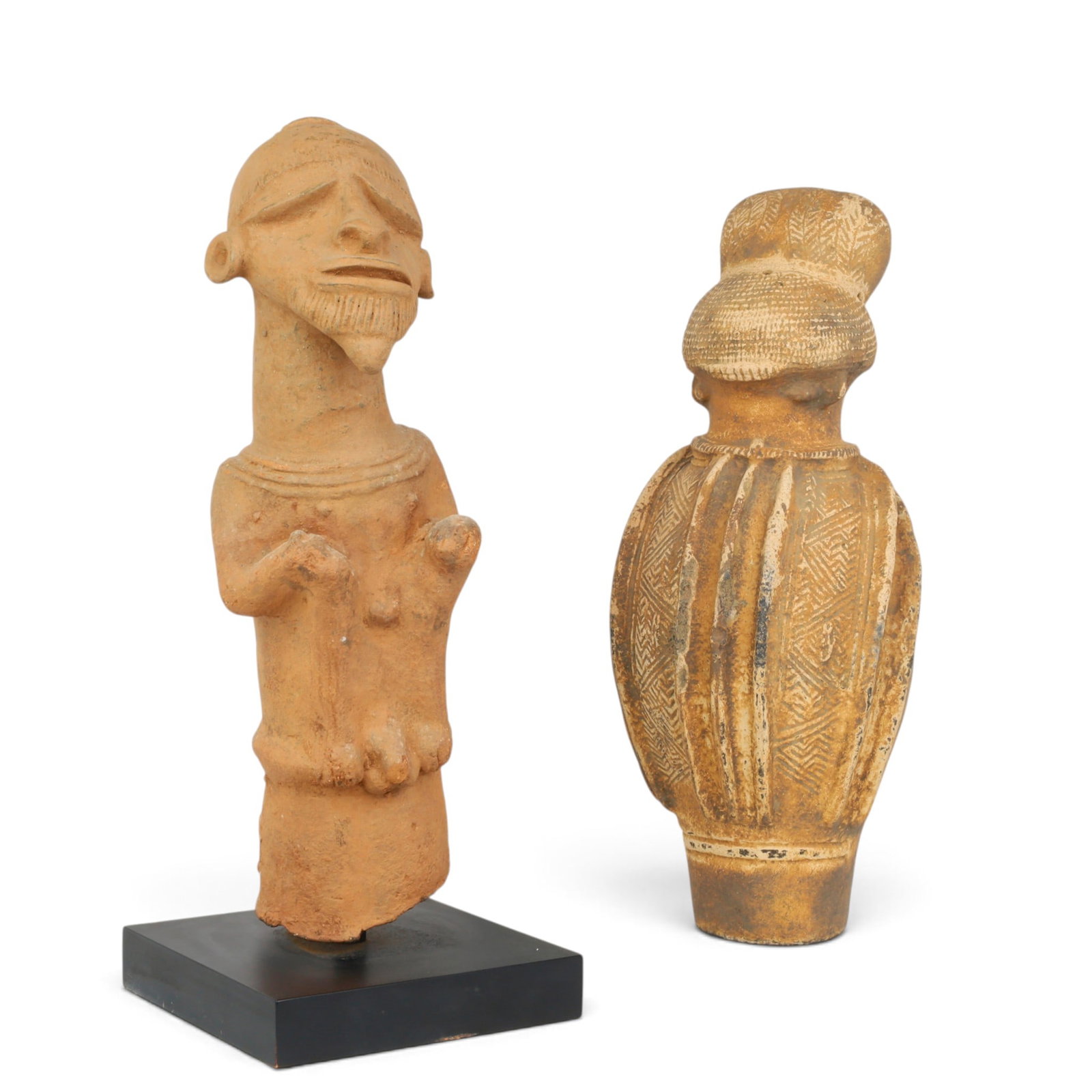 Two imposing West-Central African terrcotta figures (1 of 6)
