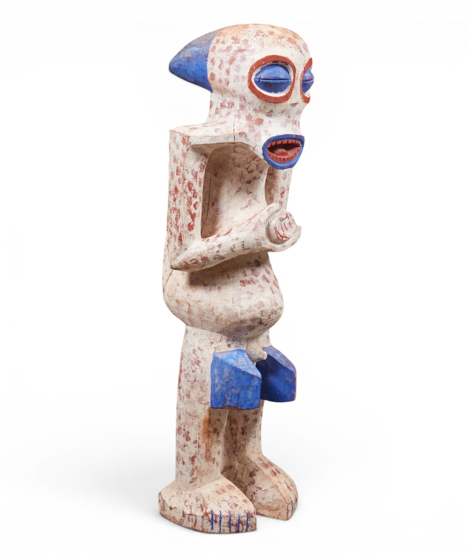 An imposing Oceanic carved wood ancestral figure (1 of 6)