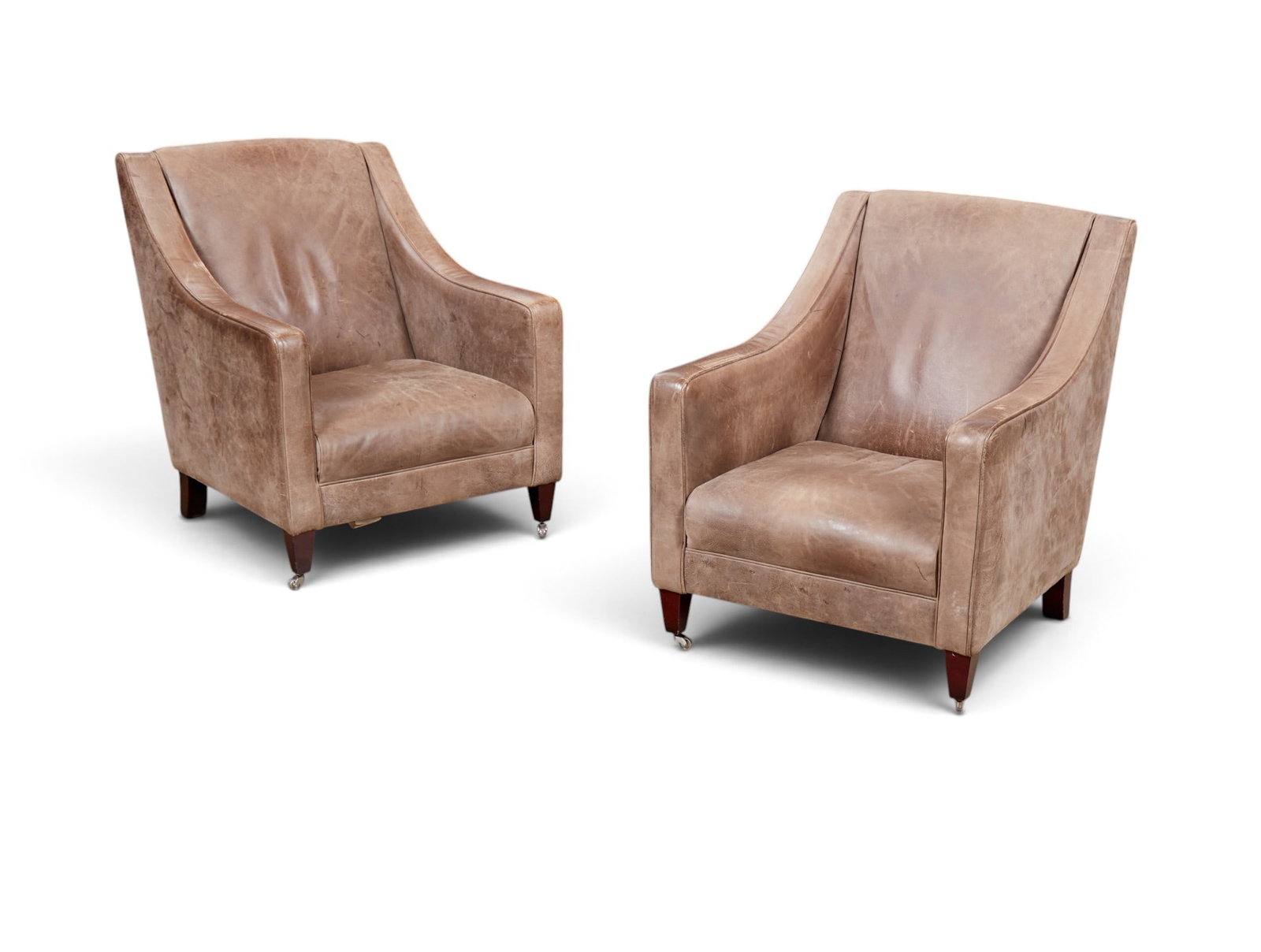 A pair of leather armchairs (1 of 5)