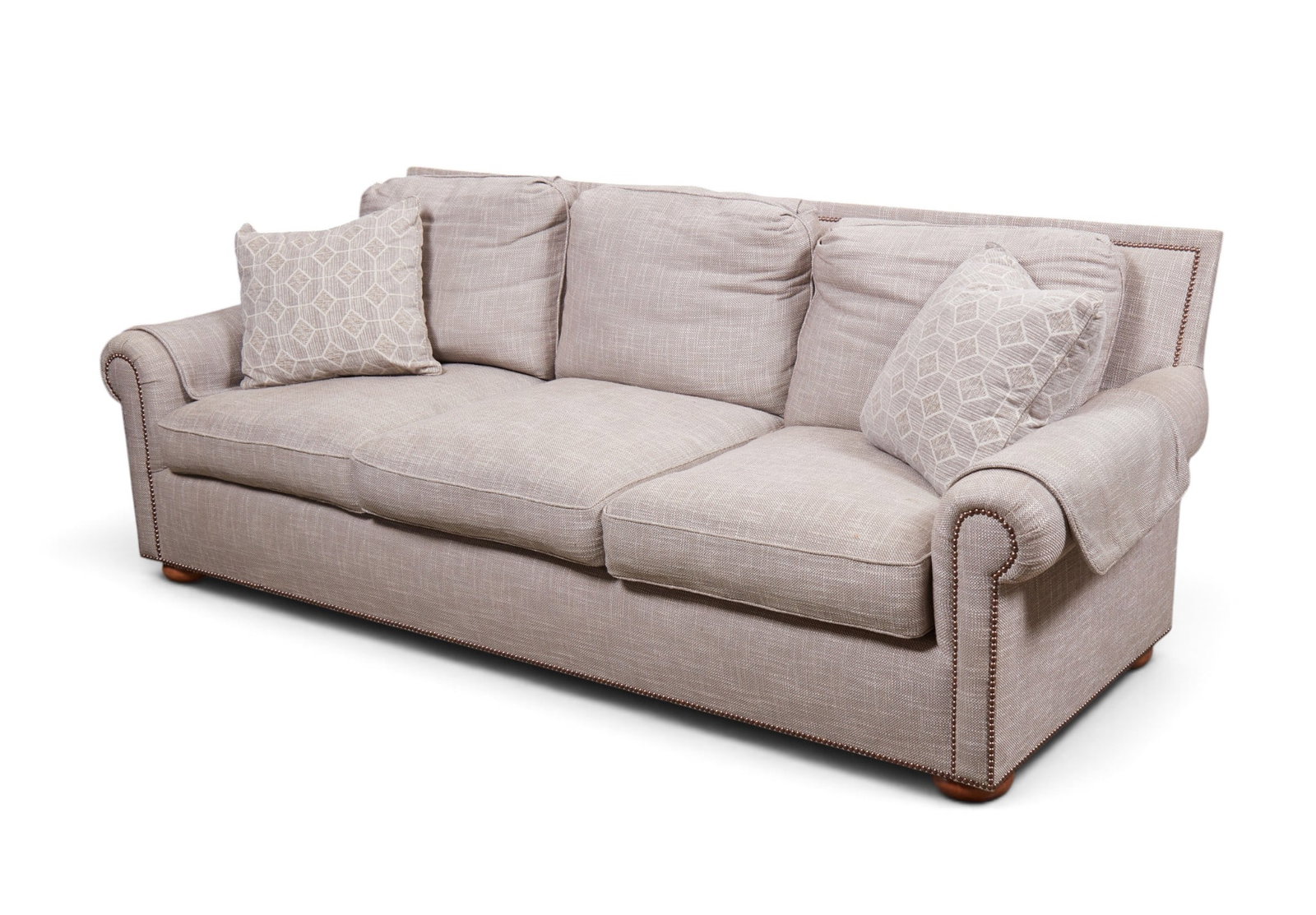A grey upholstered sofa - 2