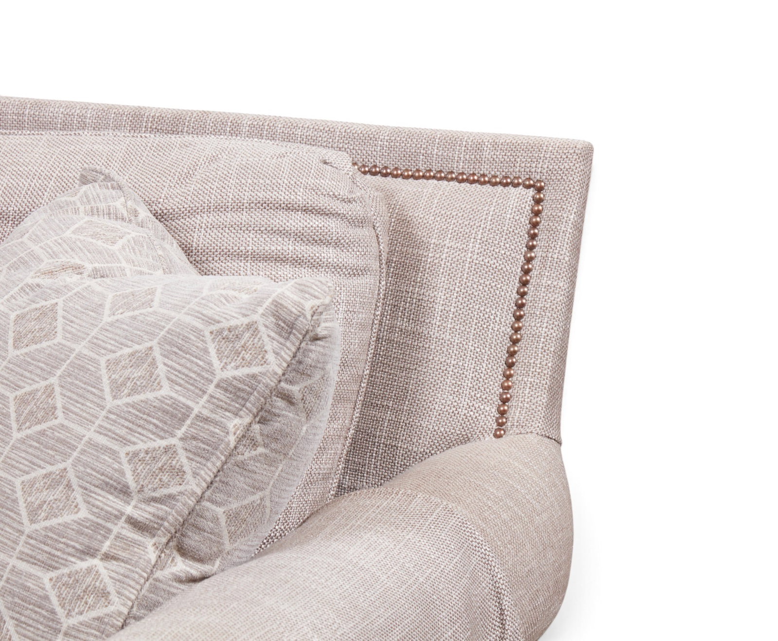 A grey upholstered sofa - 7