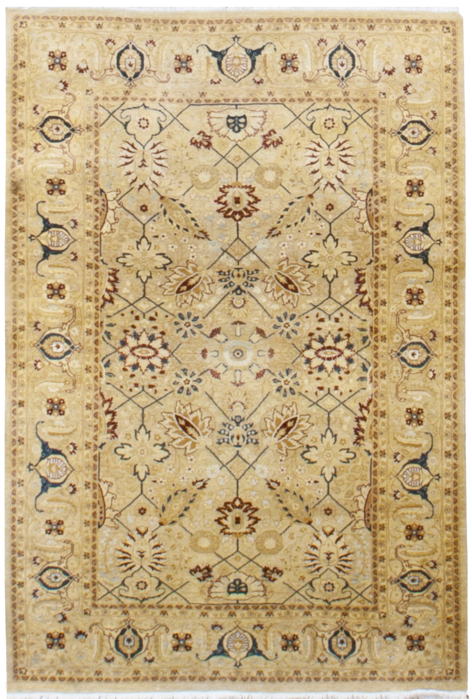 An Oushak design area rug: An Oushak design area rug 4ft7in x 6ft10in.