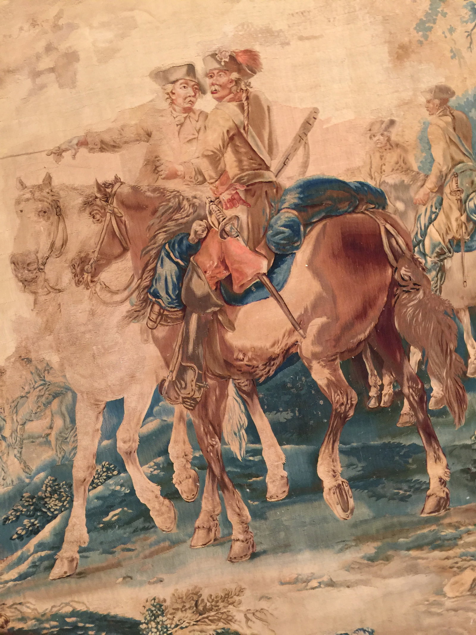 A Tapestry depicting pastoral hunting scene - 11