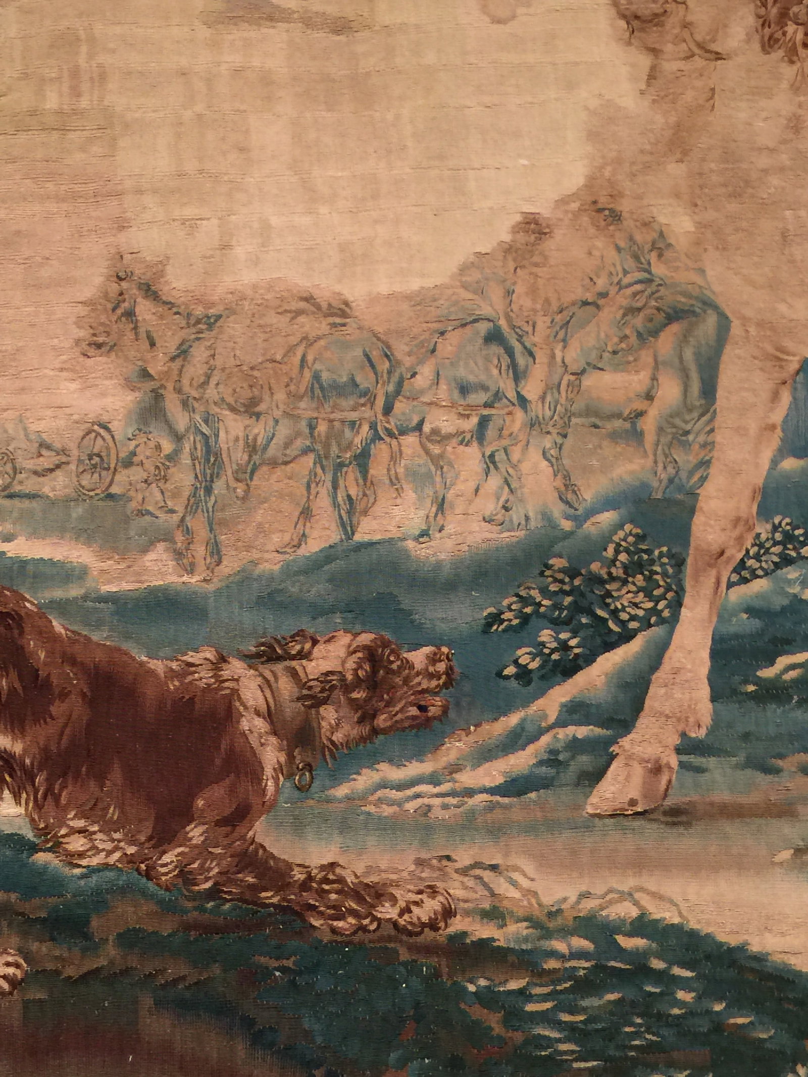 A Tapestry depicting pastoral hunting scene - 17