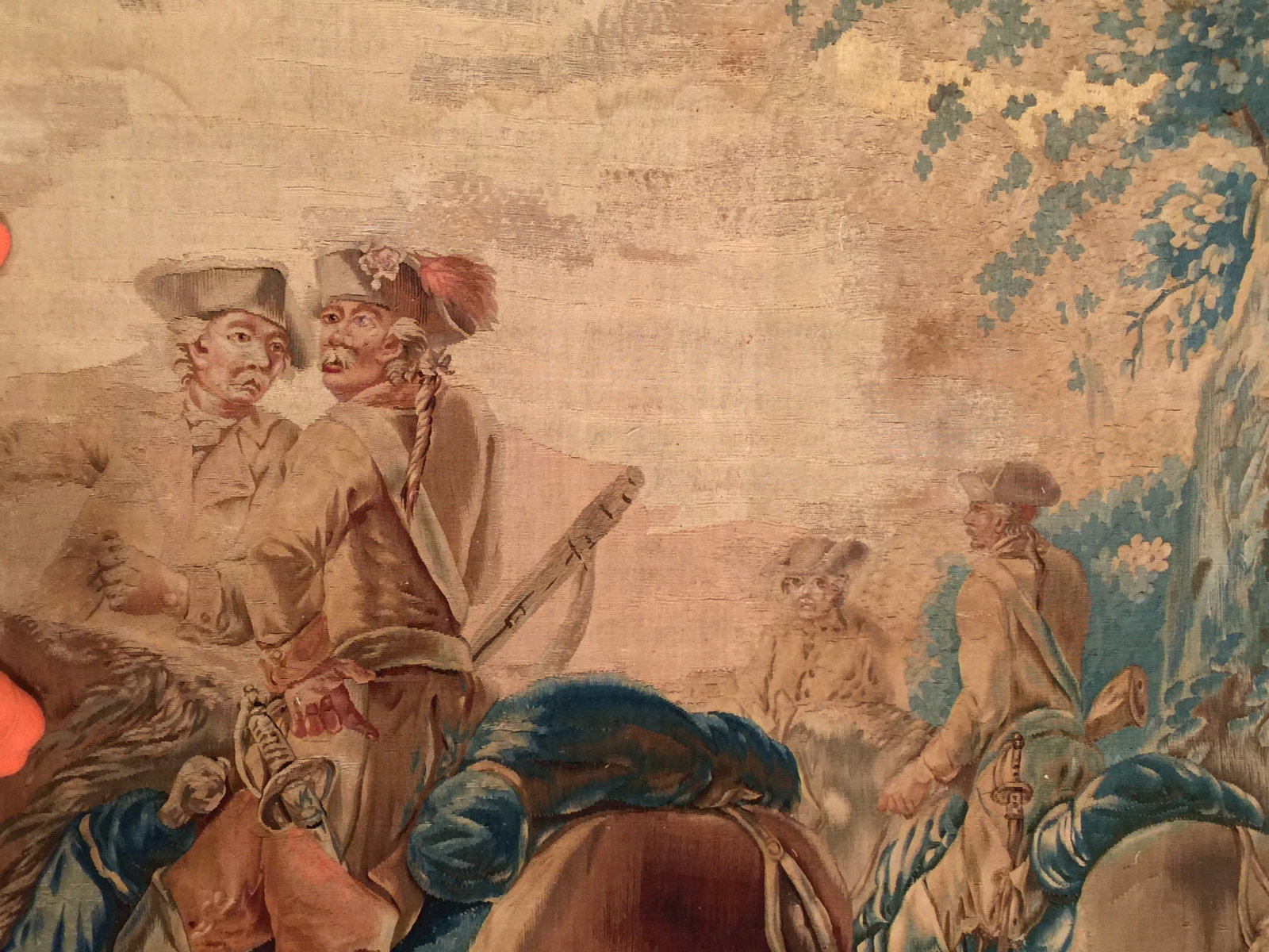 A Tapestry depicting pastoral hunting scene - 18