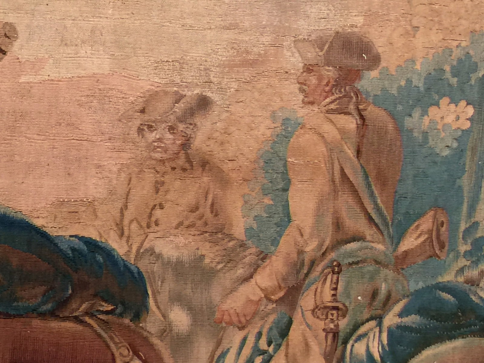 A Tapestry depicting pastoral hunting scene - 8