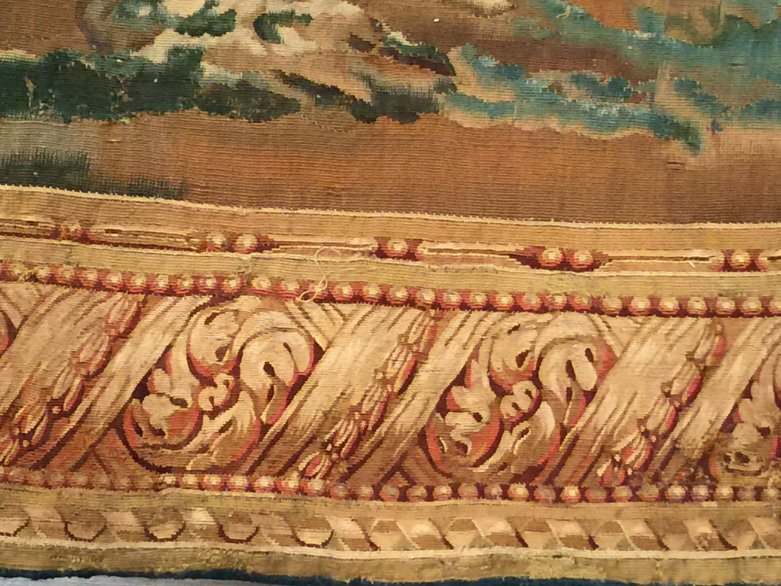 A Tapestry depicting pastoral hunting scene - 9