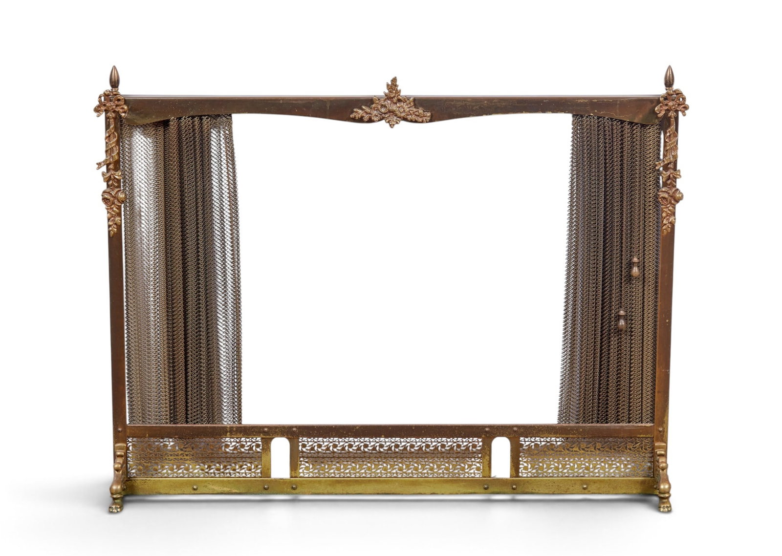 A brass fire screen - 2