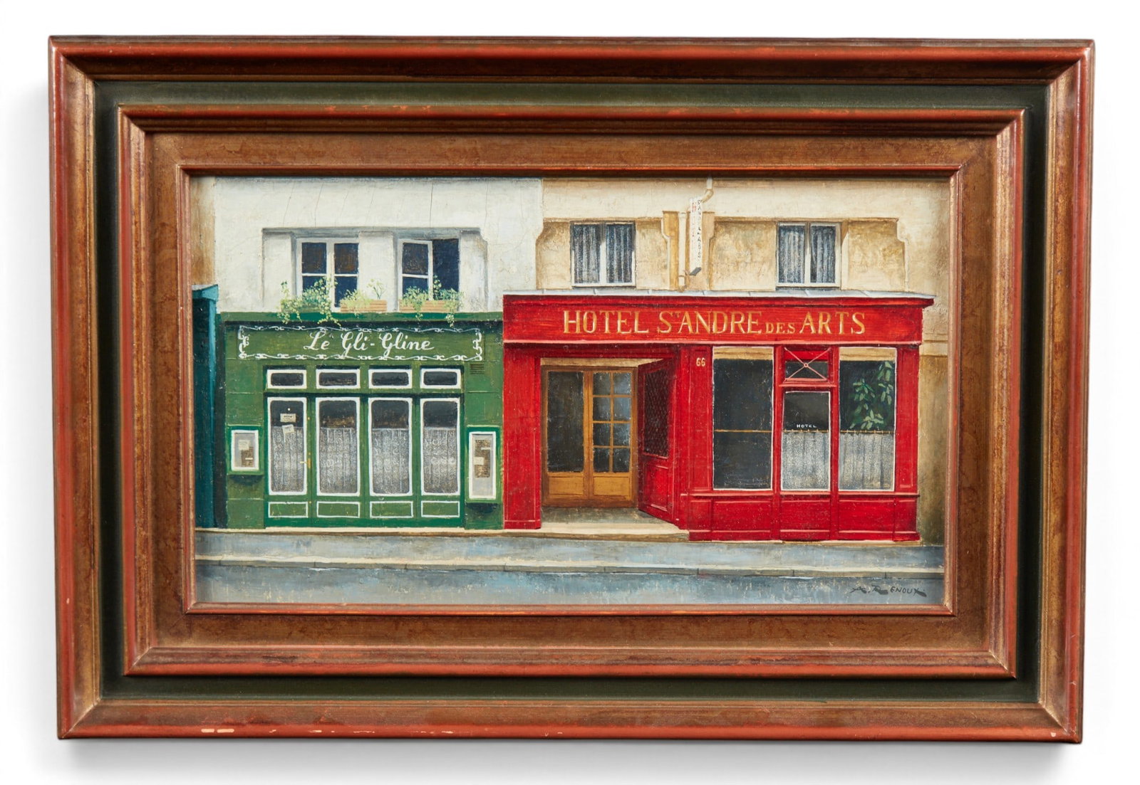 French School (20th century), Paris street scene, oil on canvas (1 of 4)