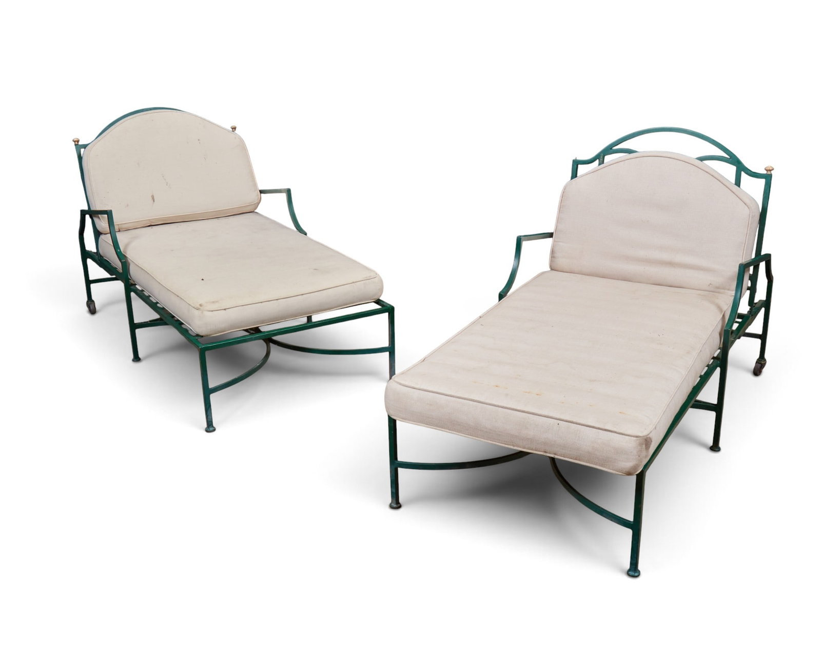 A pair of outdoor chaise lounges with associated cushions (1 of 7)