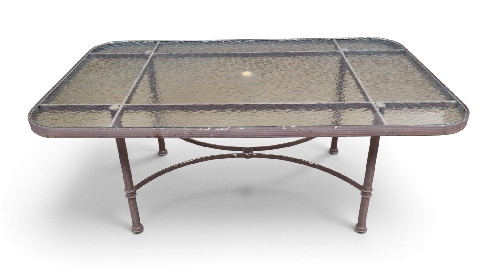 A rectangular outdoor table with four armchairs - 8