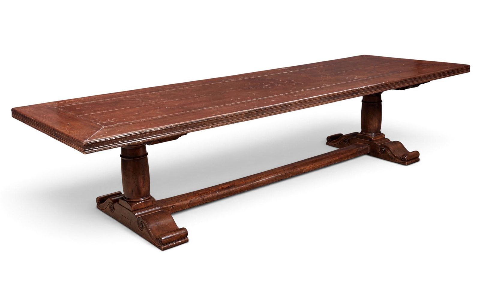 A rustic trestle dining room table (1 of 7)