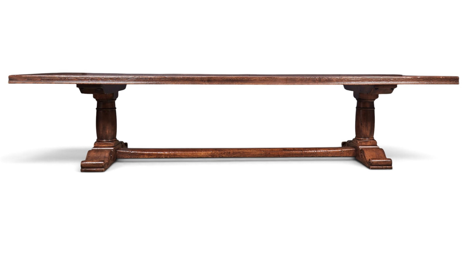 A rustic trestle dining room table - 4