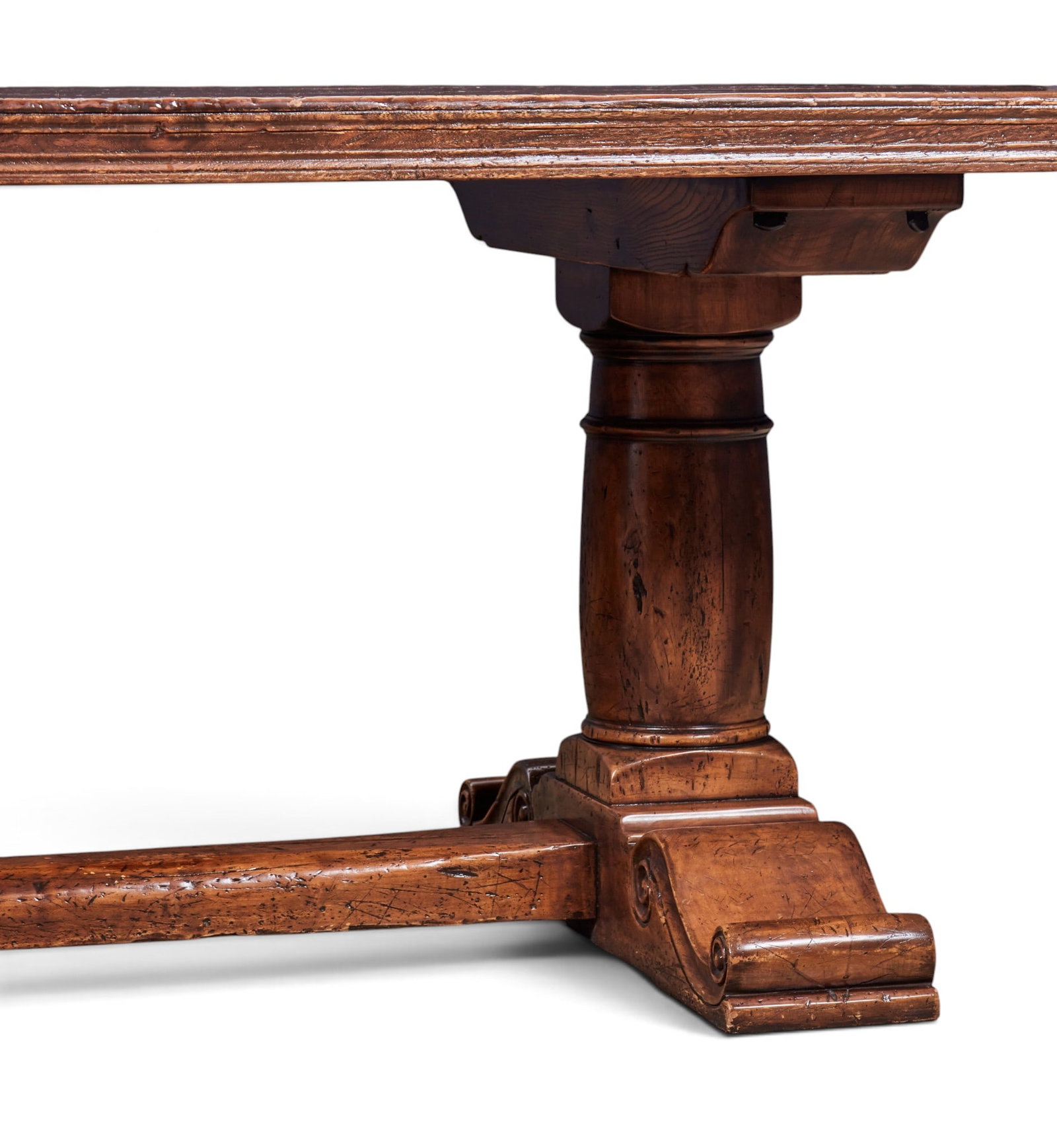 A rustic trestle dining room table - 5