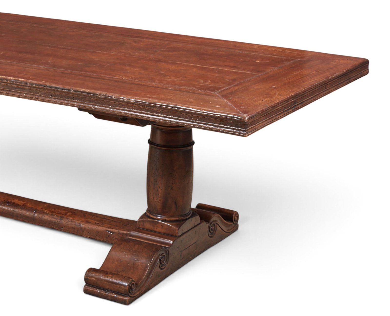 A rustic trestle dining room table - 6