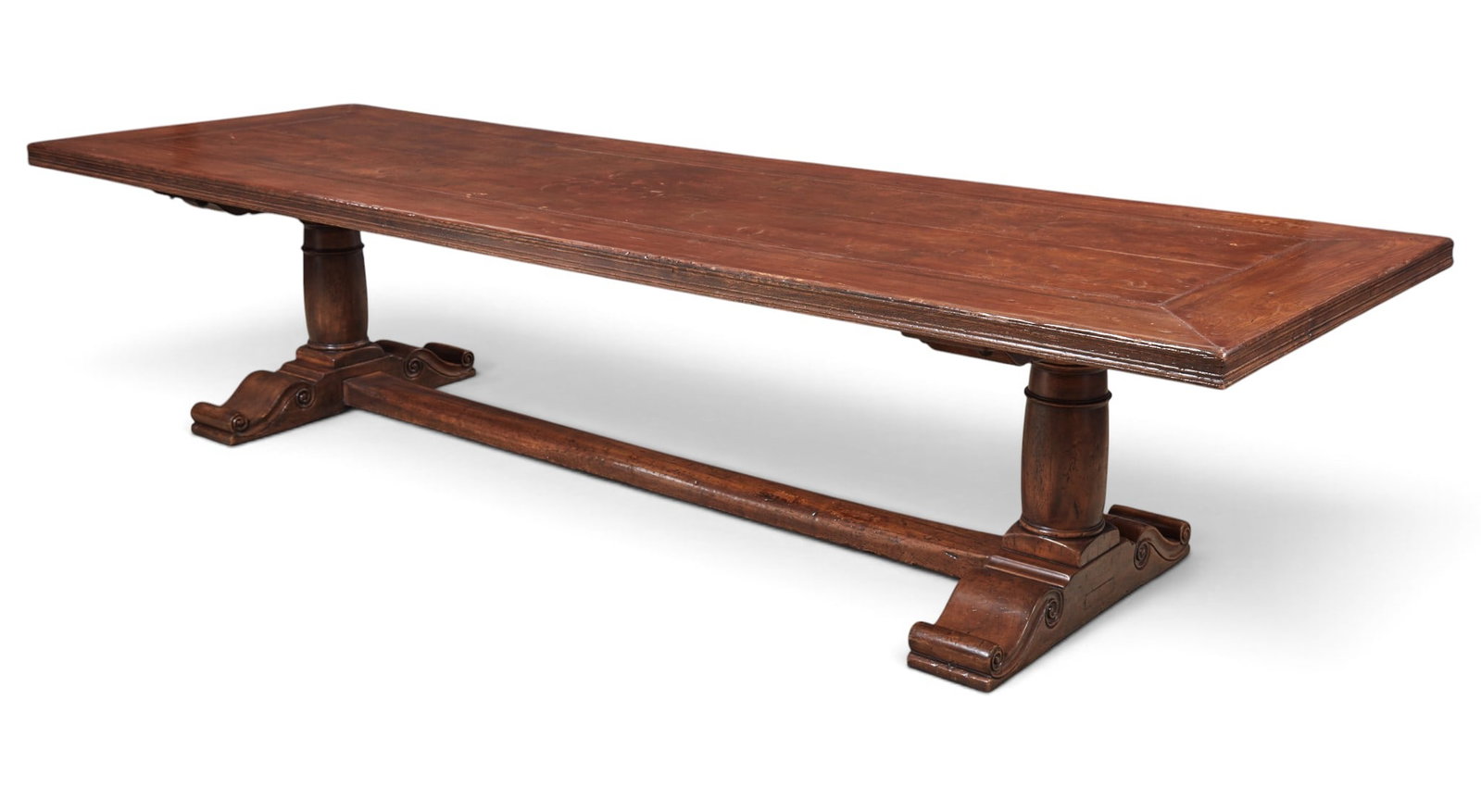 A rustic trestle dining room table - 7