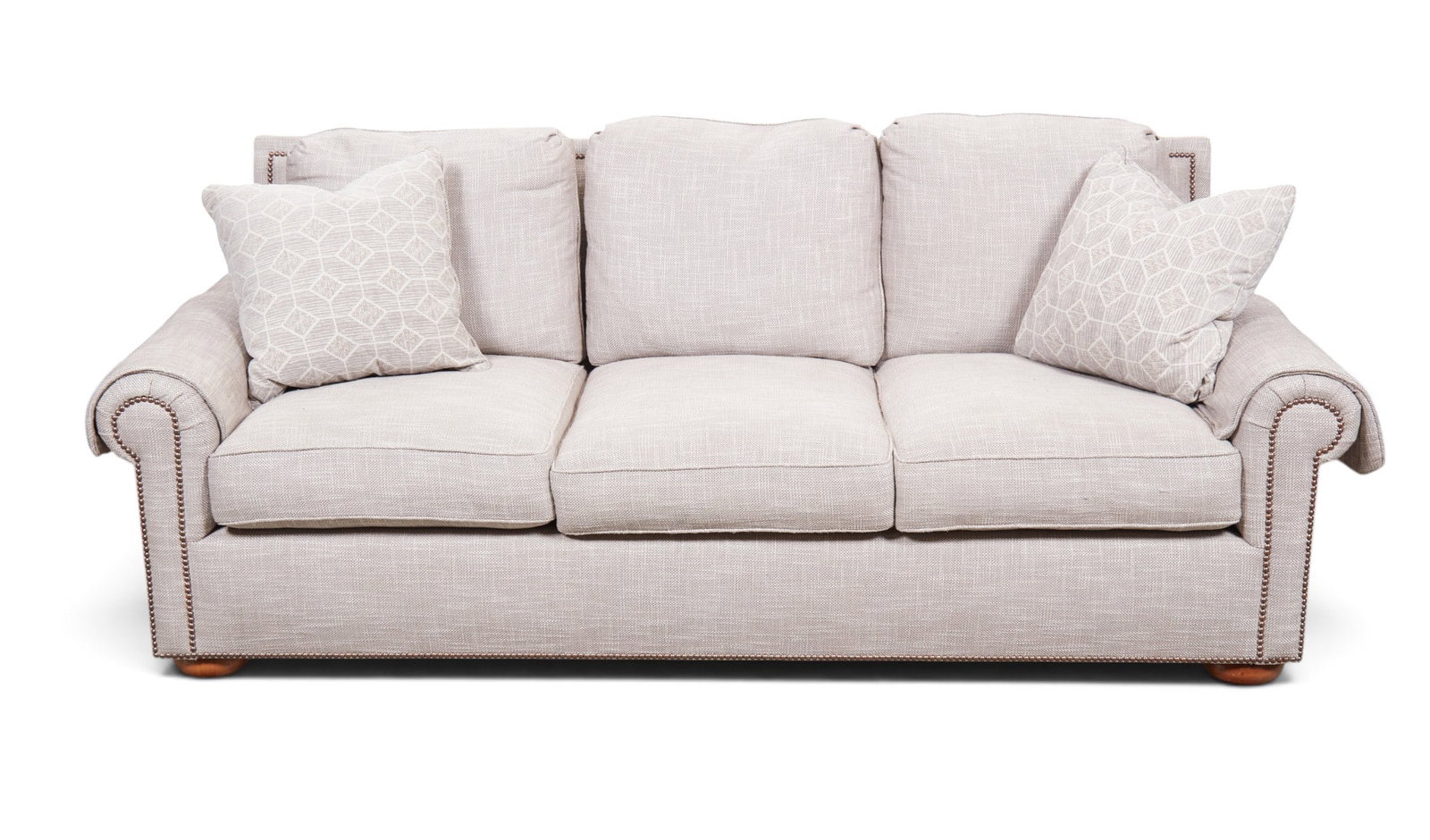 A grey upholstered sofa - 2