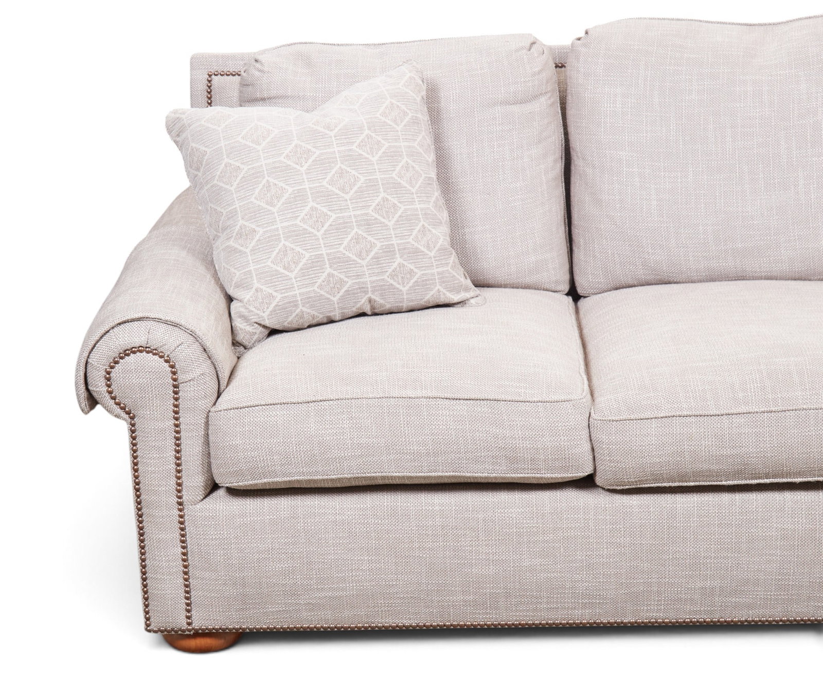 A grey upholstered sofa - 3