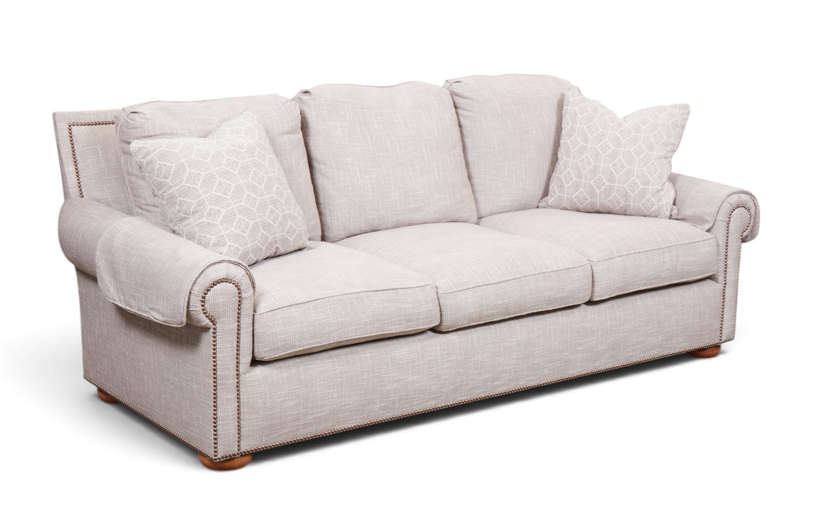 A grey upholstered sofa - 5
