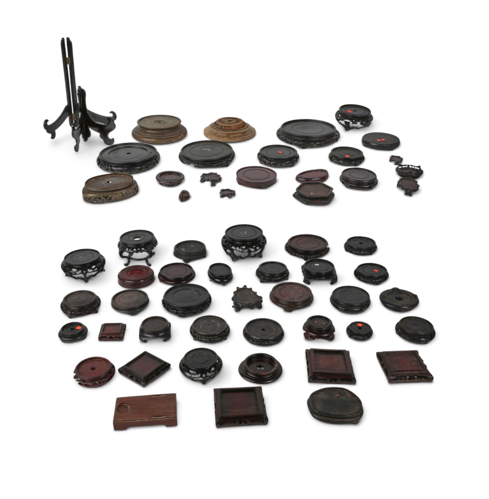 A group of approx 198 Chinese wooden stands (1 of 3)