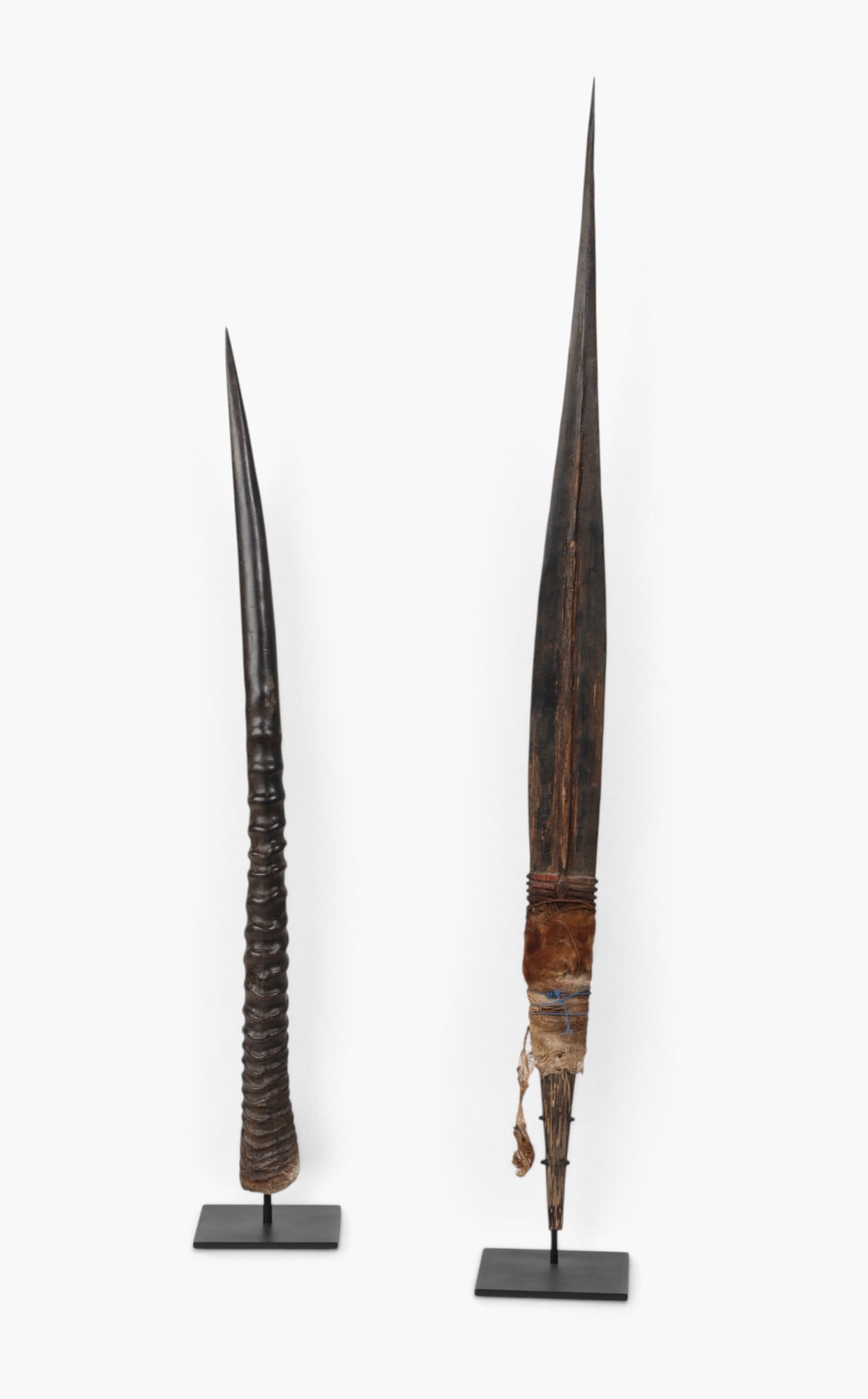 An African gemsbok horn and a Papau New Guinea wood spear (1 of 3)