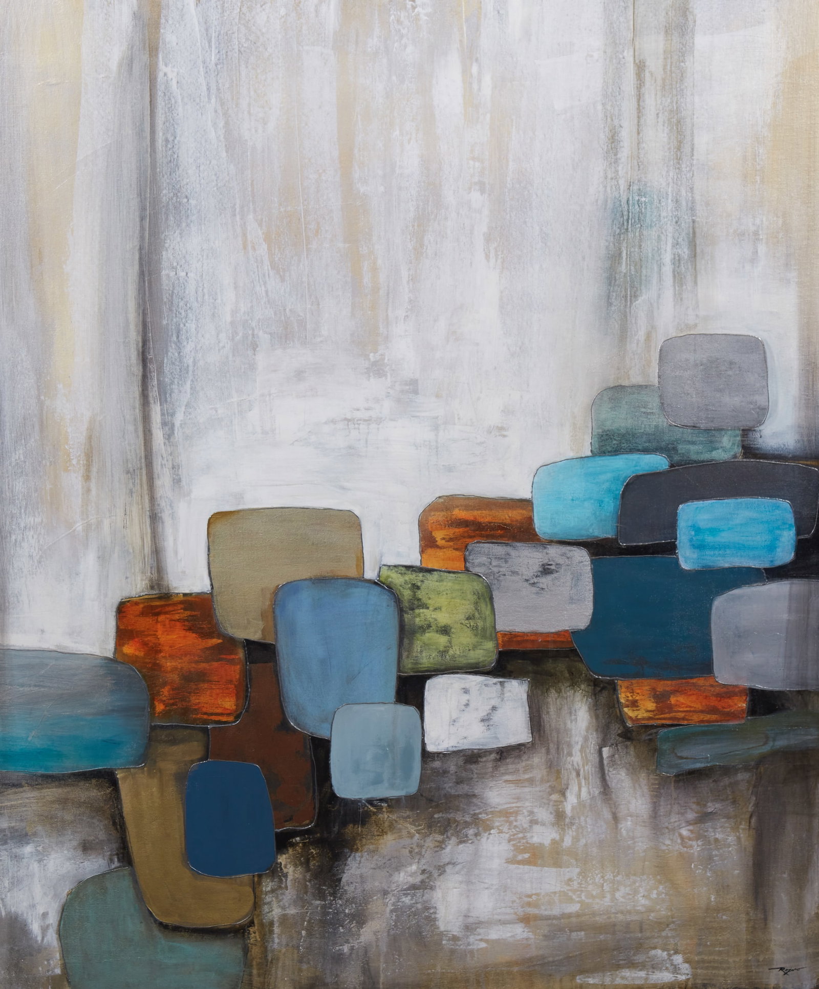 Pablo Rojero (American, b. 1974), Untitled, oil on canvas, 63 x 53in (160 x 134cm) (1 of 4)