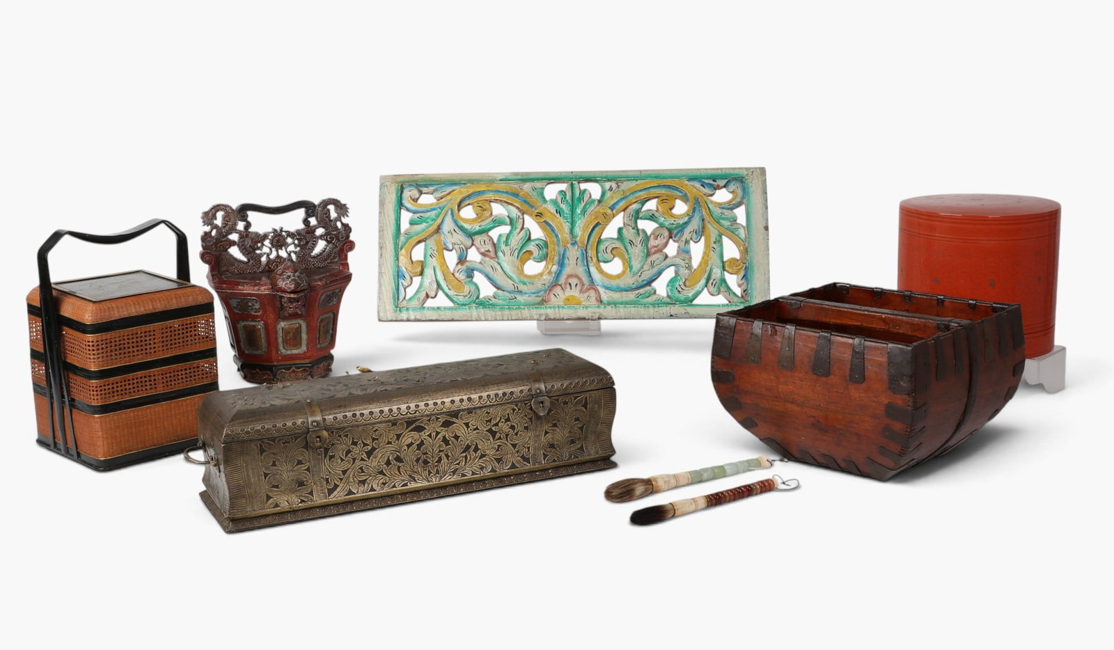A collection of eight Asian mixed media articles (1 of 6)