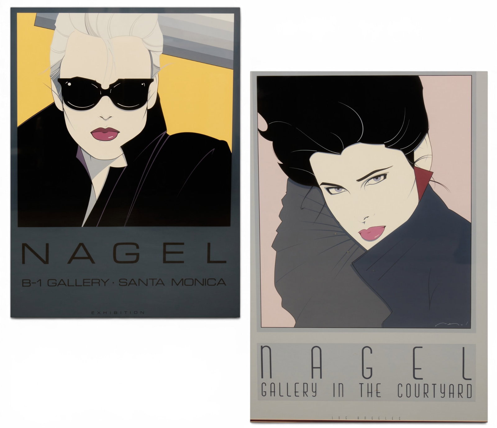 Patrick Nagel (American, 1945-1984), Two by Patrick Nagel, screen prints in colors on wove paper, 33 (1 of 8)