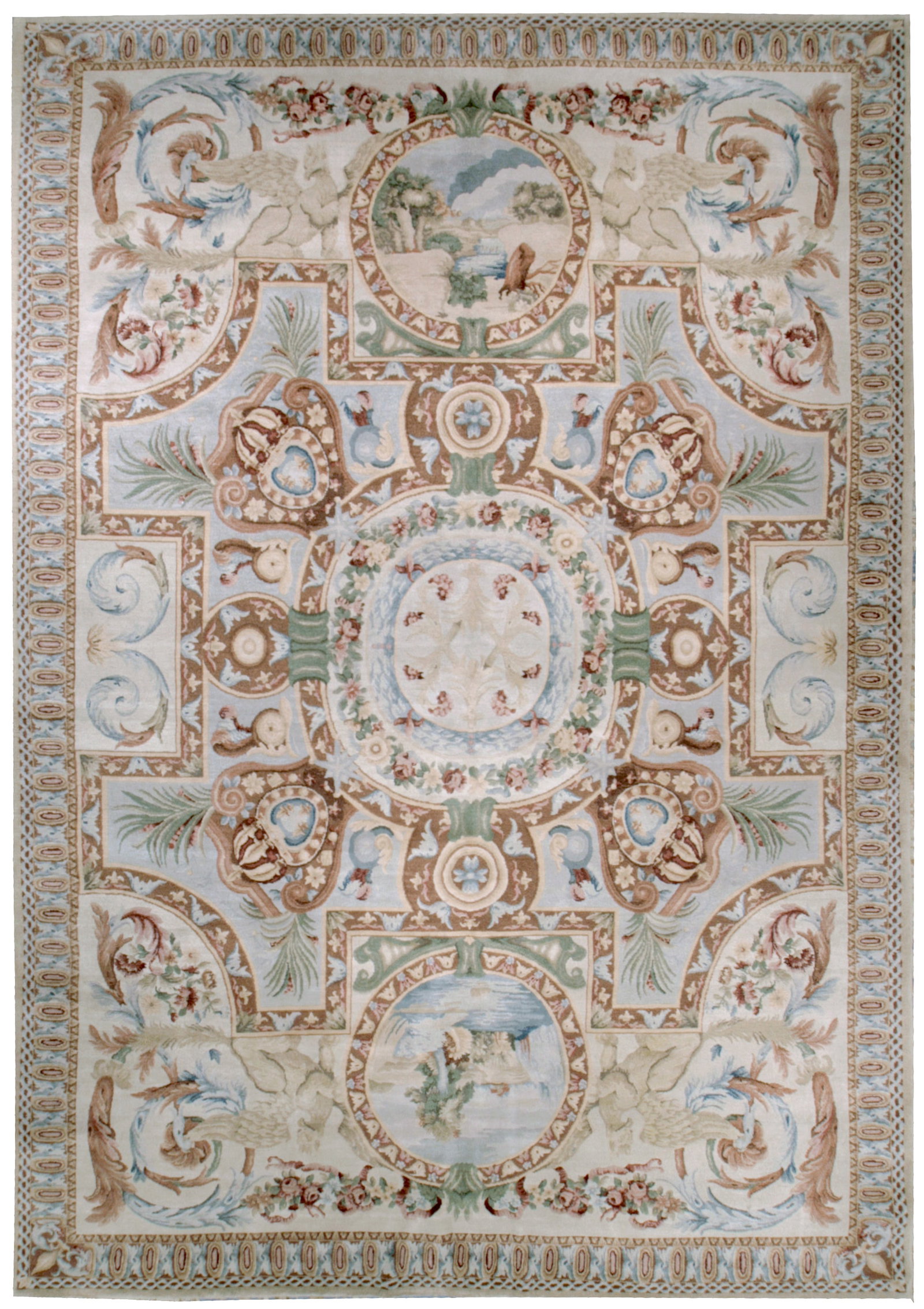 A Savonnerie style rug: A Savonnerie style rug 14ft1in x 10ft