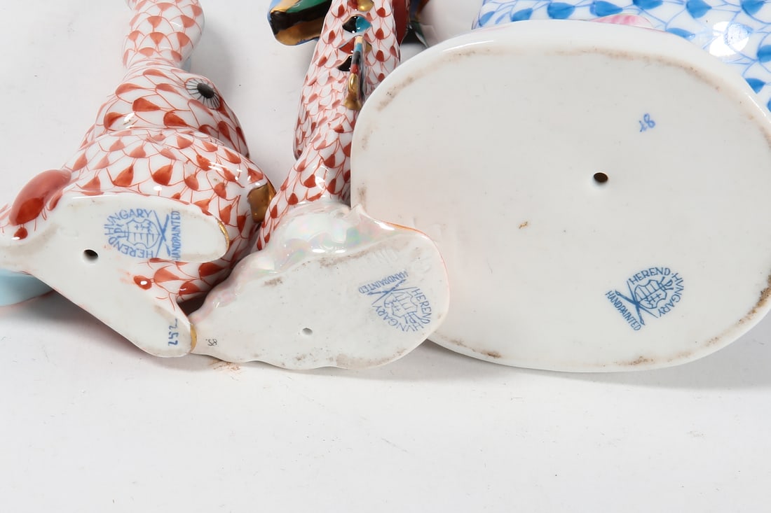 Five Herend porcelain animals - 5