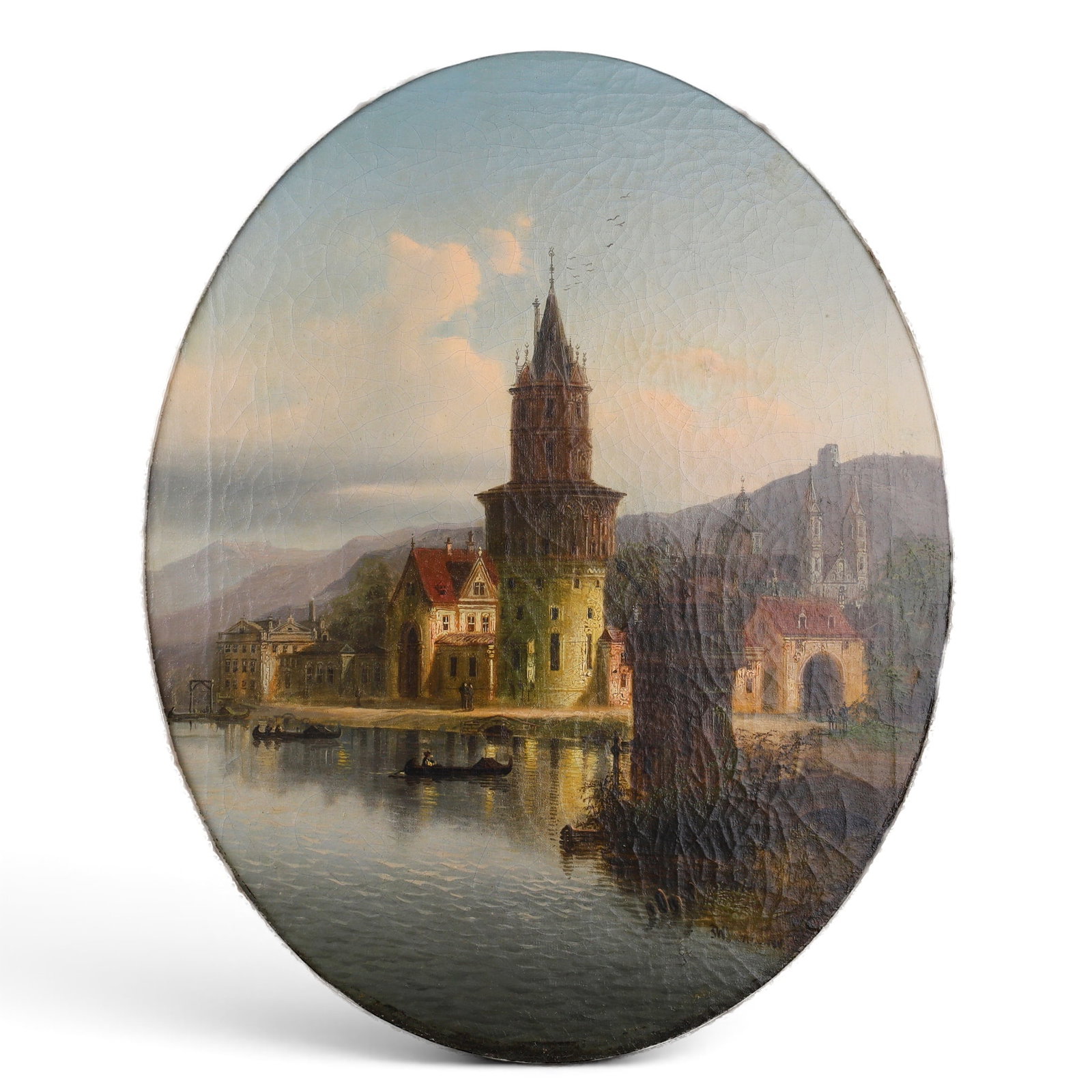 Johann Wilhelm Jankowsky (Austrian, c. 1825-1870), View of the River Inz, 1851 (1 of 4)