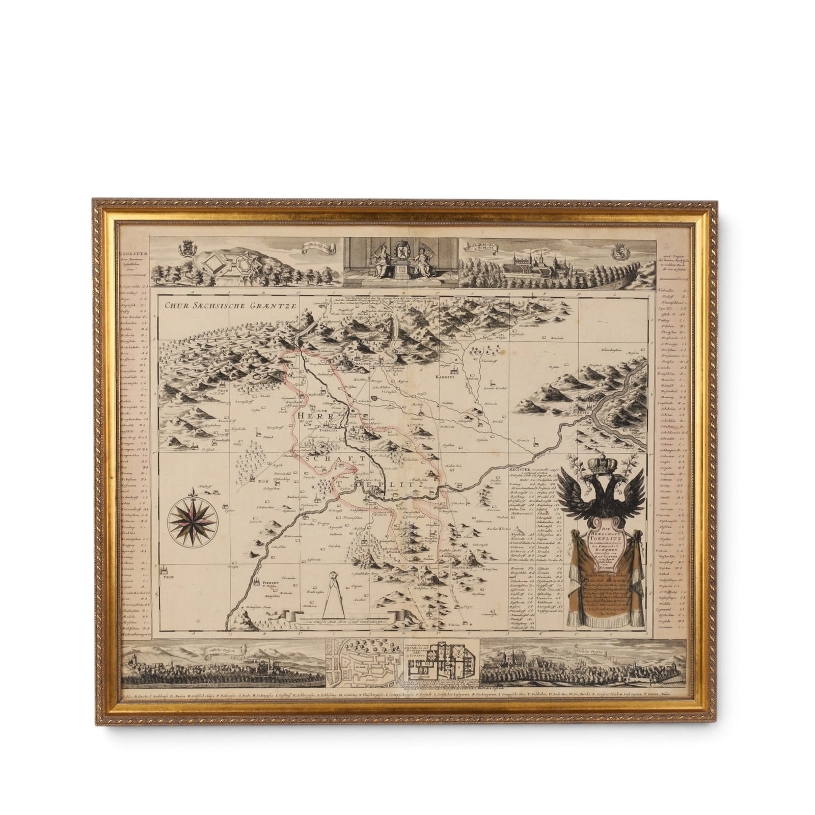 Four hand colored engraved maps, 18th-19th century - 4
