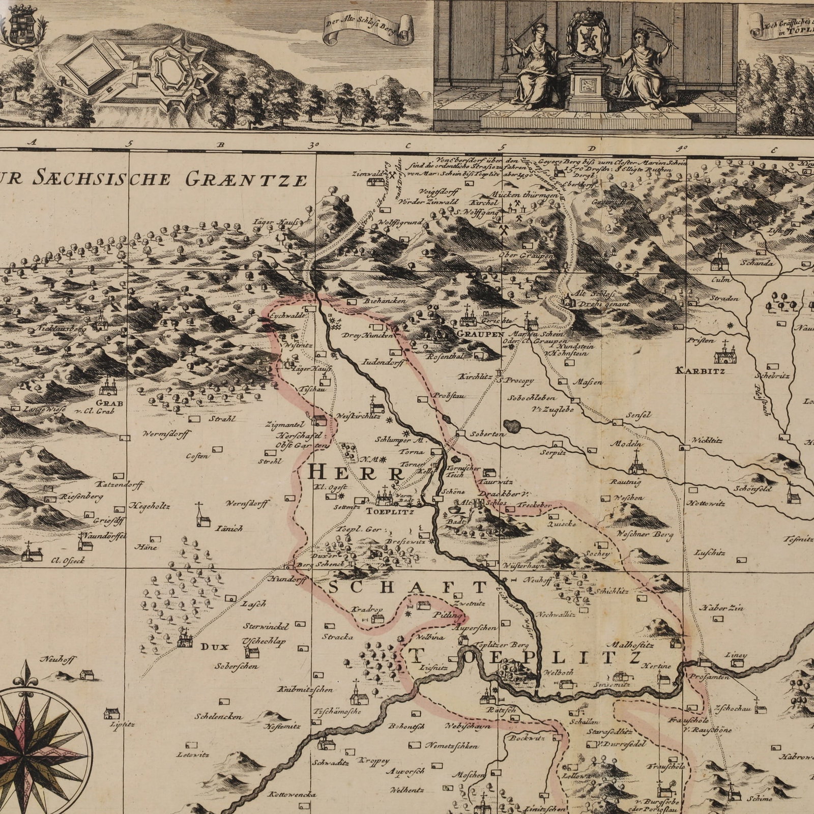 Four hand colored engraved maps, 18th-19th century - 5