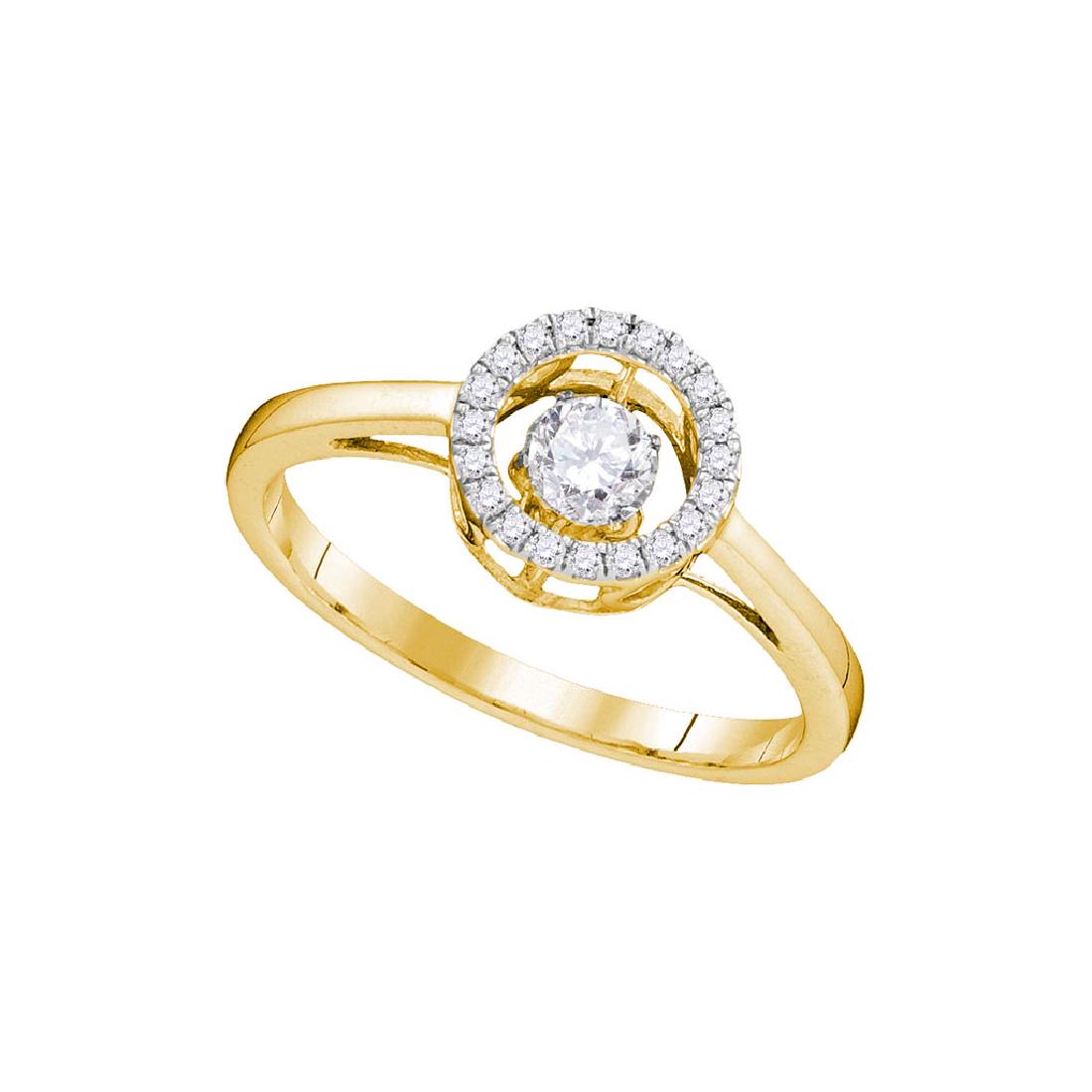 10kt Yellow Gold Womens Round Diamond Moving Twinkle So: 10kt Yellow Gold Womens Round Diamond Moving Twinkle Solitaire Bridal Wedding Engagement Ring 1/5 Cttw **|**|** 10kt Yellow Gold Womens Round Diamond Moving Twinkle Solitaire Bridal Wedding Engagement