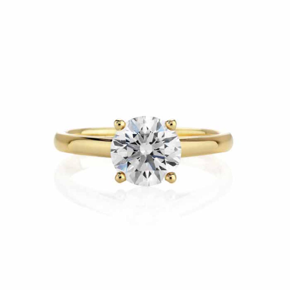 CERTIFIED 1 CTW H/SI1 ROUND DIAMOND SOLITAIRE RING IN 1: CERTIFIED 1 CTW H/SI1 ROUND DIAMOND SOLITAIRE RING IN 14K YELLOW GOLD **|**|** CERTIFIED 1 CTW H/SI1 ROUND DIAMOND SOLITAIRE RING IN 14K YELLOW GOLD #1AC24959