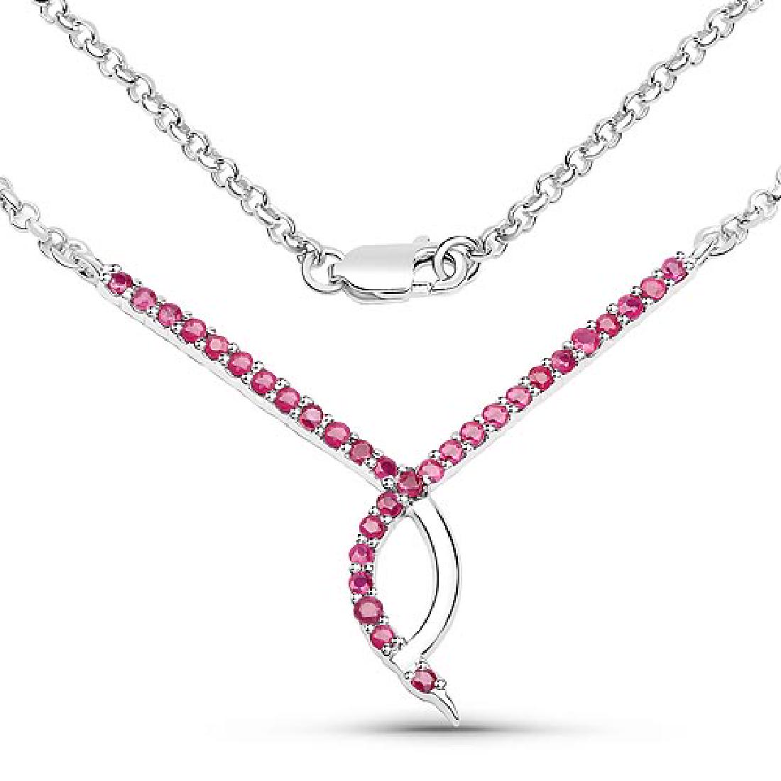1.12 CTW Genuine Ruby .925 Sterling Silver Pendant: 1.12 CTW Genuine Ruby .925 Sterling Silver Pendant **|**|** 1.12 CTW Genuine Ruby .925 Sterling Silver Pendant #1AC54841