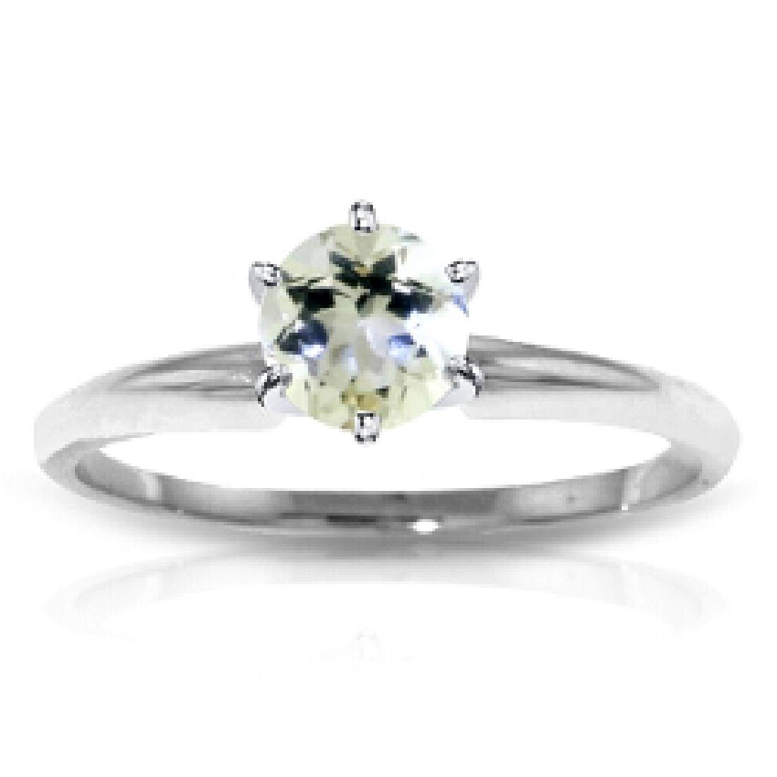 CERTIFIED 14K .30 CTW AQUAMARINE SOLITAIRE RING: CERTIFIED 14K .30 CTW AQUAMARINE SOLITAIRE RING **|**|** CERTIFIED 14K .30 CTW AQUAMARINE SOLITAIRE RING #1AC84670