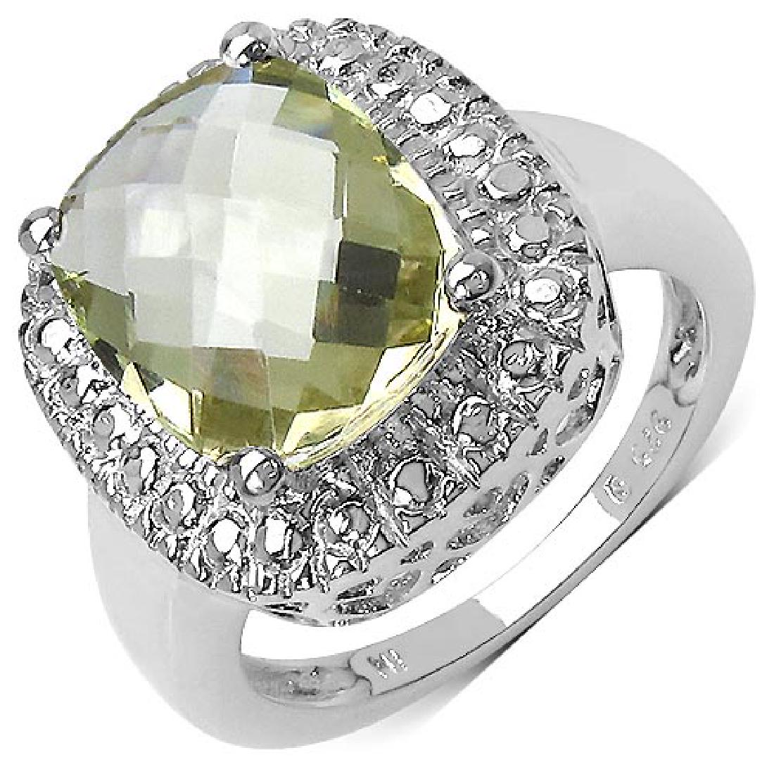 4.42 CTW Genuine Lemon Topaz .925 Sterling Silver Ring: 4.42 CTW Genuine Lemon Topaz .925 Sterling Silver Ring **|**|** 4.42 CTW Genuine Lemon Topaz .925 Sterling Silver Ring #1AC57663