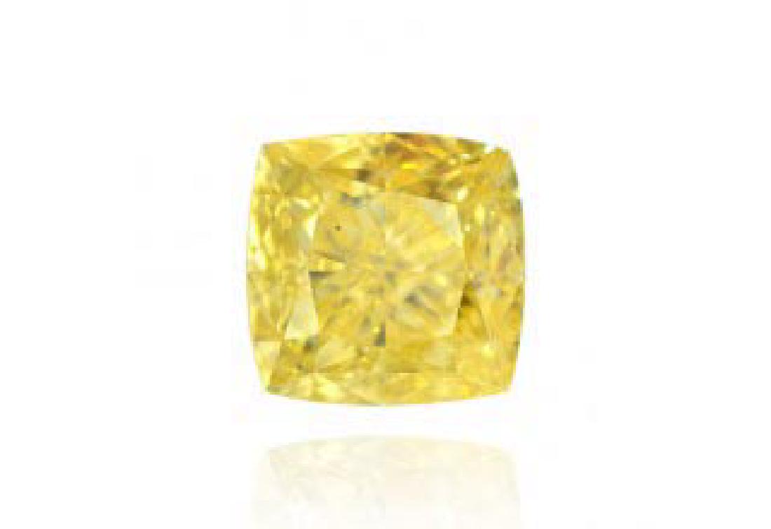 GIA Certified 0.43 CTW Radiant Fancy Intense Yellow Dia: GIA Certified 0.43 CTW Radiant Fancy Intense Yellow Diamond VS2 **|**|** GIA Certified 0.43 CTW Radiant Fancy Intense Yellow Diamond VS2 #1AC81592