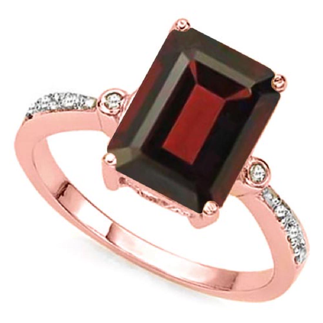 3.91 CTW GARNET & GENUINE DIAMOND (8 PCS) 10KT SOLID RE: 3.91 CTW GARNET & GENUINE DIAMOND (8 PCS) 10KT SOLID RED GOLD RING **|**|** 3.91 CTW GARNET & GENUINE DIAMOND (8 PCS) 10KT SOLID RED GOLD RING #1AC80918