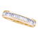 14k Yellow Gold Womens Baguette Diamond Wedding Anniver