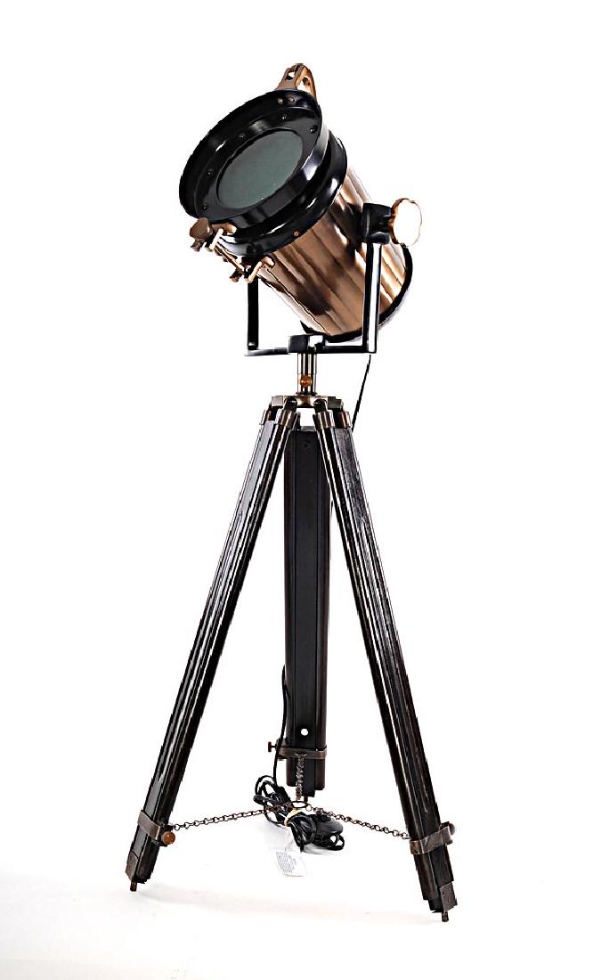 ALUM/STEEL SPOT LIGHT WDN STAND TEXTURED GLASS: ALUM/STEEL SPOT LIGHT WDN STAND TEXTURED GLASS **|**|** The spotlight serves several purposes being not only attractive but also practical in adding low dimmed light. Are there particular accents that