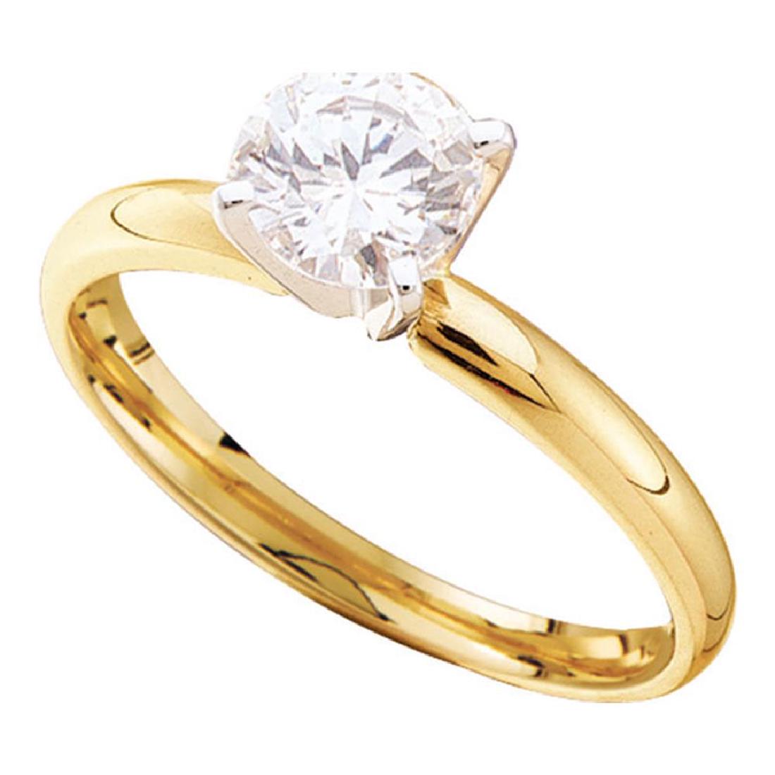 14kt Yellow Gold Round Diamond Solitaire Bridal Wedding: 14kt Yellow Gold Round Diamond Solitaire Bridal Wedding Engagement Ring 1/2 Ctw **|**|** Certification Grading:EGL USA; Natural Lab-Created:Natural; Clarity:I1; Diamond Color:I-J; Main Stone:Diamond; 